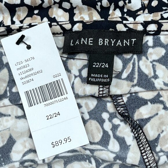 Lane Bryant Fit and Flare Graphic Print Surplice Tulip Midi Dress Sz 22/24 - NWT - Picture 4 of 7